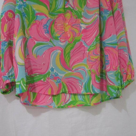 Lilly Pulitzer S Elsa So A Peeling Elephant Tunic Shirt - Picture 4 of 8